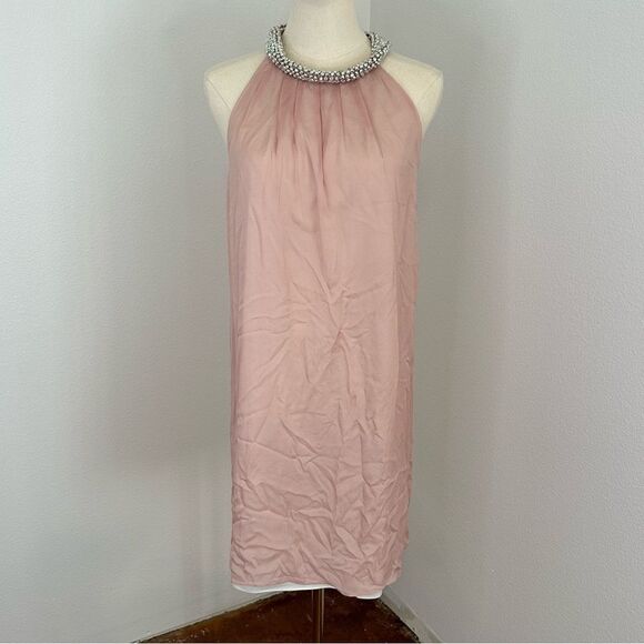[Diane Von Furstenberg] NWT Pink Silk Dress - Size 8 - Picture 1 of 8